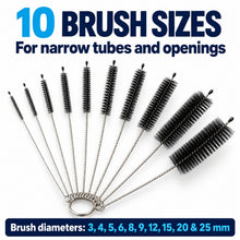 Load image into Gallery viewer, 12-Piece Bottle & Tube Cleaning Brush Set with Flexible Double-Ended Brush – detail 3
