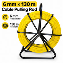 Load image into Gallery viewer, 130m x 6mm Cable Pulling Rod Duct Rodder with Reel & Stand – detail 5