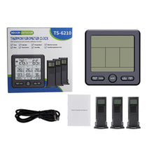 Load image into Gallery viewer, TS-6210 Multifunctional Wireless Thermometer Hygrometer Alert Clock Calendar