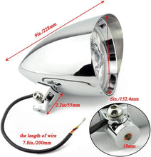 Load image into Gallery viewer, 5.75" Chrome LED daymaker bullet headlight Harley Sportster dyna softail XL