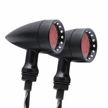 Load image into Gallery viewer, Motorcycle Motorbike Black Turn Signal Blinker Light Red Bullet Indicator 10mm