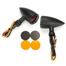 Load image into Gallery viewer, Motorcycle Motorbike Black Turn Signal Blinker Light Red Bullet Indicator 10mm