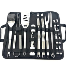 Load image into Gallery viewer, 29 pcs Outdoor Barbecue Grilling Spatula Clip Fork Cutter Tools with Bag