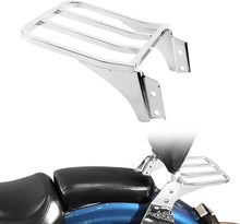 Load image into Gallery viewer, Chrome Rear Sissy Bar Backrest Luggage Rack For Harley Sportster Softail Dyna
