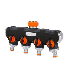 Load image into Gallery viewer, 1/2" 3/4" 4 Way Garden Tap Connectors Garden Hose Pipe Splitter