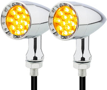 Load image into Gallery viewer, 2pcs Motorcycle Bullet LED Turn Signal Indicator Amber Light For Harley/Chopper