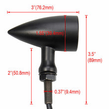Load image into Gallery viewer, Motorcycle Motorbike Black Turn Signal Blinker Light Red Bullet Indicator 10mm