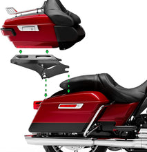 Load image into Gallery viewer, Two Up Detachable Rack Fit For Harley Tour Pak Touring Road King Street Glide
