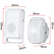 Load image into Gallery viewer, Wireless Motion Sensor Alarm Door Chime for Business 1 Detector & 1 Receiver