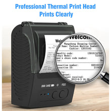 Load image into Gallery viewer, Mini Portable Thermal Receipt Printer BT 58mm Mobile Phone Android IOS PC