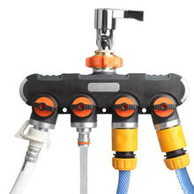 Load image into Gallery viewer, 1/2" 3/4" 4 Way Garden Tap Connectors Garden Hose Pipe Splitter