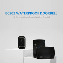 Load image into Gallery viewer, B0202 Waterproof Doorbell 1-2 Receivers Long Range Wireless Doorbell