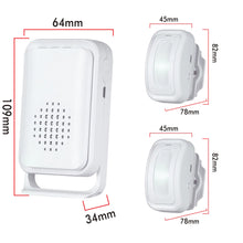 Load image into Gallery viewer, Wireless Motion Sensor Alarm Door Chime for Business 2 Detector & 1 Receiver