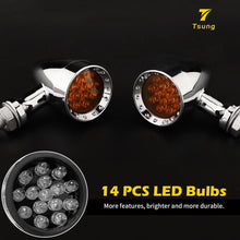 Load image into Gallery viewer, 2pcs Motorcycle Bullet LED Turn Signal Indicator Amber Light For Harley/Chopper