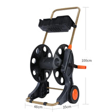 Load image into Gallery viewer, Light Duty Hose Reel Portable Hand-push Water Pipe Cart