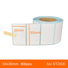 Load image into Gallery viewer, 100 Roll 50x30mm 800pcs High Quality Direct Thermal Labels