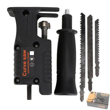Load image into Gallery viewer, Electric Drill To Saw Conversion Head Curve Saw Converter Woodworking Saw
