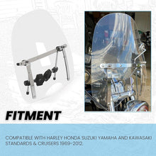 Load image into Gallery viewer, 18"x16" Motorcycle Windshield Windscreen For Harley Davidson Sportster 883 1200