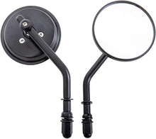 Load image into Gallery viewer, Motorcycle Round Black Rear View Side Mirrors for Harley Touring Cruiser Bobber