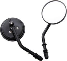 Load image into Gallery viewer, Motorcycle Round Black Rear View Side Mirrors for Harley Touring Cruiser Bobber