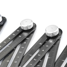 Load image into Gallery viewer, Multi-function Aluminum Alloy Six Fold Rule Tile Hole Locator Woodworking Ruler