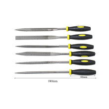 Load image into Gallery viewer, 7" 180mm 6pcs Wood Carving Tools Metal File mini Needle Rasp