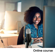 Load image into Gallery viewer, Computer PC Laptop USB Microphone with stand for Video Recording streaming