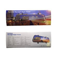 Load image into Gallery viewer, Reverse Camera Starlight Night Vision Touch Screen Rearview Mirror Dual Channel Recorder Reversing Camera