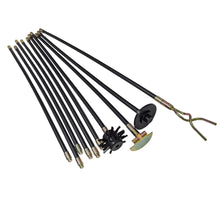 Load image into Gallery viewer, 10 x 3ft Drain Rod Set 3/4in Thread Brass Ferrules 14pcs