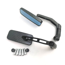 Load image into Gallery viewer, Pair Mirrors Rearview metal Custom Style Motorcycle Motorbike Carbon
