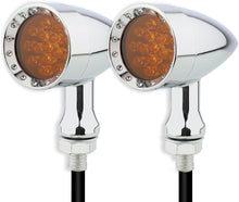 Load image into Gallery viewer, 2pcs Motorcycle Bullet LED Turn Signal Indicator Amber Light For Harley/Chopper