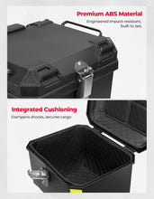 Load image into Gallery viewer, 45L Motorcycle Tour Tail Box Trunk Luggage Top Lock Storage Carrier Case Black