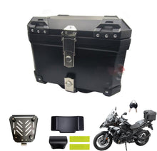 Load image into Gallery viewer, 45L Motorcycle Tour Tail Box Trunk Luggage Top Lock Storage Carrier Case Black