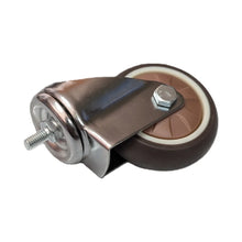 Load image into Gallery viewer, 4 pcs 3 in M8 15mm Threaded Stem Swivel Caster Wheels TPR Mute Furniture Caster