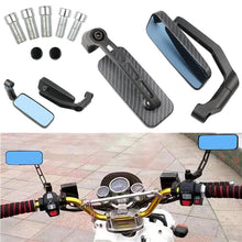 Load image into Gallery viewer, Pair Mirrors Rearview metal Custom Style Motorcycle Motorbike Carbon