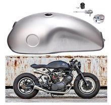 Load image into Gallery viewer, 10L / 2.6 Gallon Motorcycle Cafe Racer Gas Fuel Tank Unpainted