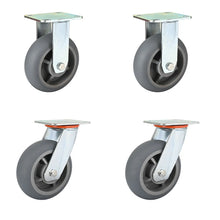 Load image into Gallery viewer, 4 pcs 5-inch 125mm Heavy Duty Industrial Castor Wheel TPR Mute Wheel