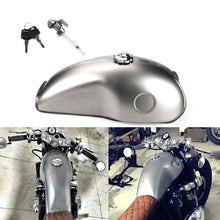 Load image into Gallery viewer, 10L / 2.6 Gallon Motorcycle Cafe Racer Gas Fuel Tank Unpainted