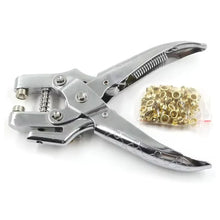 Load image into Gallery viewer, 5mm Eyelet Installation Tool Lever Pliers Metal Hole Rivet Button 100 Eyelet