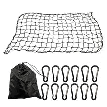 Load image into Gallery viewer, Heavy Duty Cargo Net UTE Trailer Car Net Nylon Bungee Cord 12 D-Clips