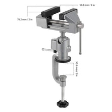 Load image into Gallery viewer, Mini Die Cast Vise Multi Angle 360º Swivel Portable Bench Table Vice Clamp