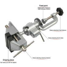 Load image into Gallery viewer, Mini Die Cast Vise Multi Angle 360º Swivel Portable Bench Table Vice Clamp