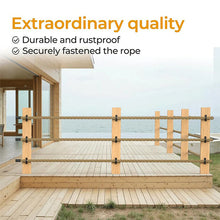Load image into Gallery viewer, 5 pcs 2 Inch Stainless Steel Rope Holder Fence Brackets For Fencing Stair Fastener