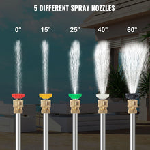 Load image into Gallery viewer, 5 Section 21ft Telescoping Pressure Washer Wand 4000PSI with Belt and 5 Nozzles
