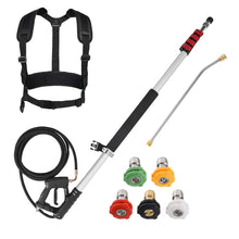 Load image into Gallery viewer, 5 Section 21ft Telescoping Pressure Washer Wand 4000PSI with Belt and 5 Nozzles