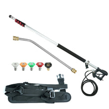Load image into Gallery viewer, 5 Section 21ft Telescoping Pressure Washer Wand 4000PSI with Belt and 5 Nozzles