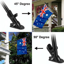 Load image into Gallery viewer, 1.9M Telescopic Flag Pole Kit – 5 Section with 2-Angle Mounting Bracket