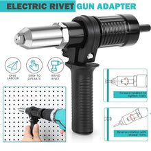 Load image into Gallery viewer, Electric Rivet Gun Adapter Kit Cordless Drill Nut Riveter Insert Wrench Kit