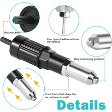Load image into Gallery viewer, Electric Rivet Gun Adapter Kit Cordless Drill Nut Riveter Insert Wrench Kit