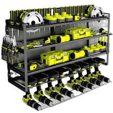Load image into Gallery viewer, Power Tool Organizer Wall Mount High-capacity Storage 4 Layers 8 Drill Holder